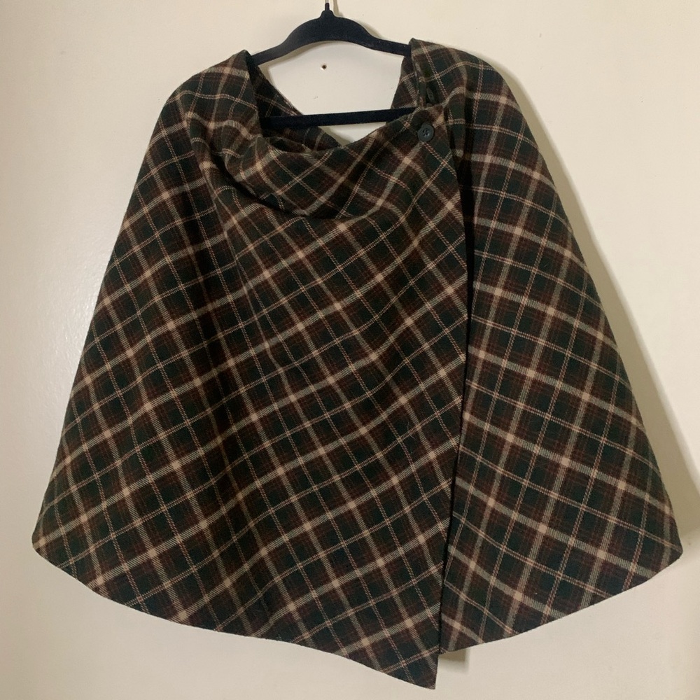 BRANDY MELVILLE GREEN PLAID WRAP OS
